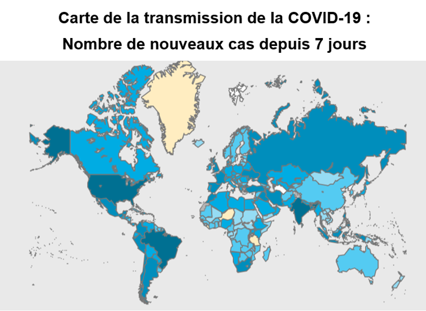 Carte de transmission COVID-19